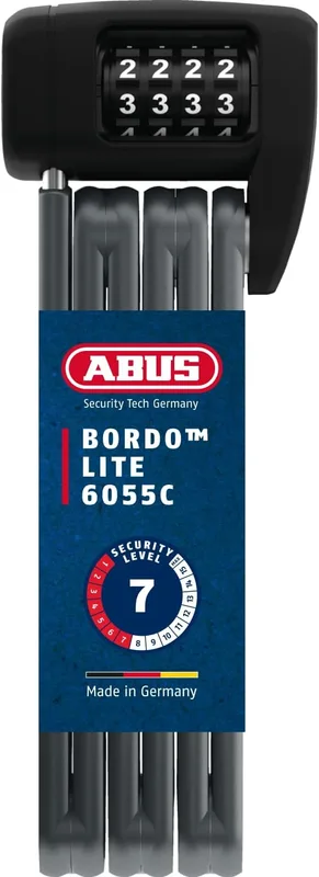 Összecsukható kombinációs zár ABUS Bordo Lite 6055C/60 60 cm SR tartóval