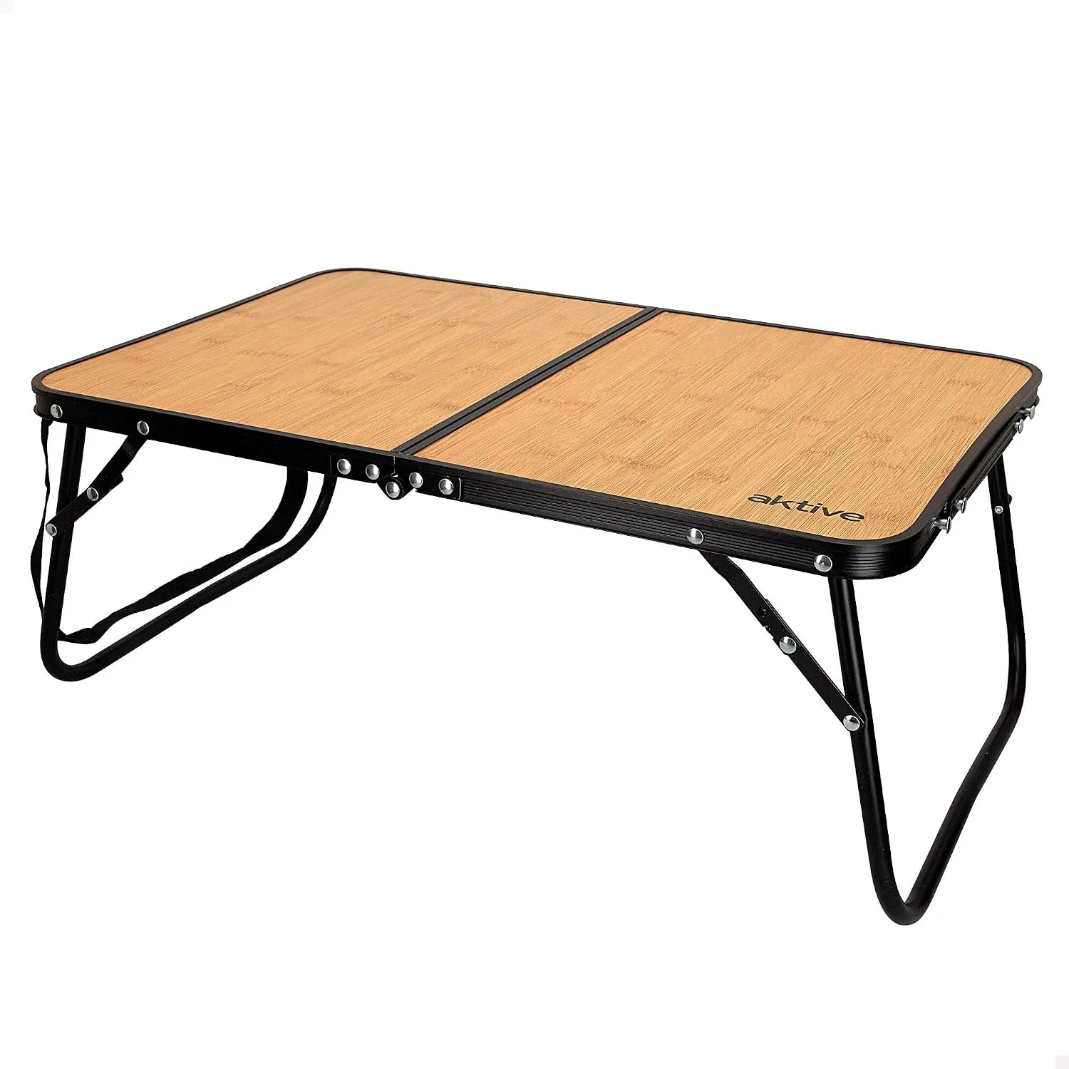 Összecsukható kempingasztal AKTIVE 63016, 60×40×25 cm, bambusz mintázat, max. 20 kg