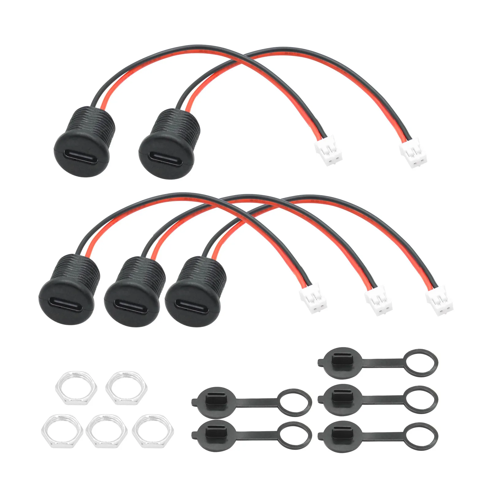 Panel USB-C aljzatok Riertostng Ri-59 5 V 3 A 2‑tűs, 5 db