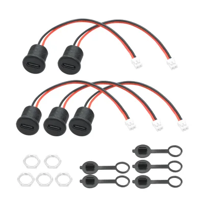 Panel USB-C aljzatok Riertostng Ri-59 5 V 3 A 2‑tűs, 5 db