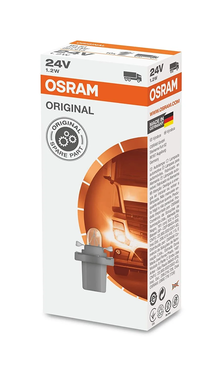 OSRAM 2741MF készülékizzó 24 V, 1,2 W