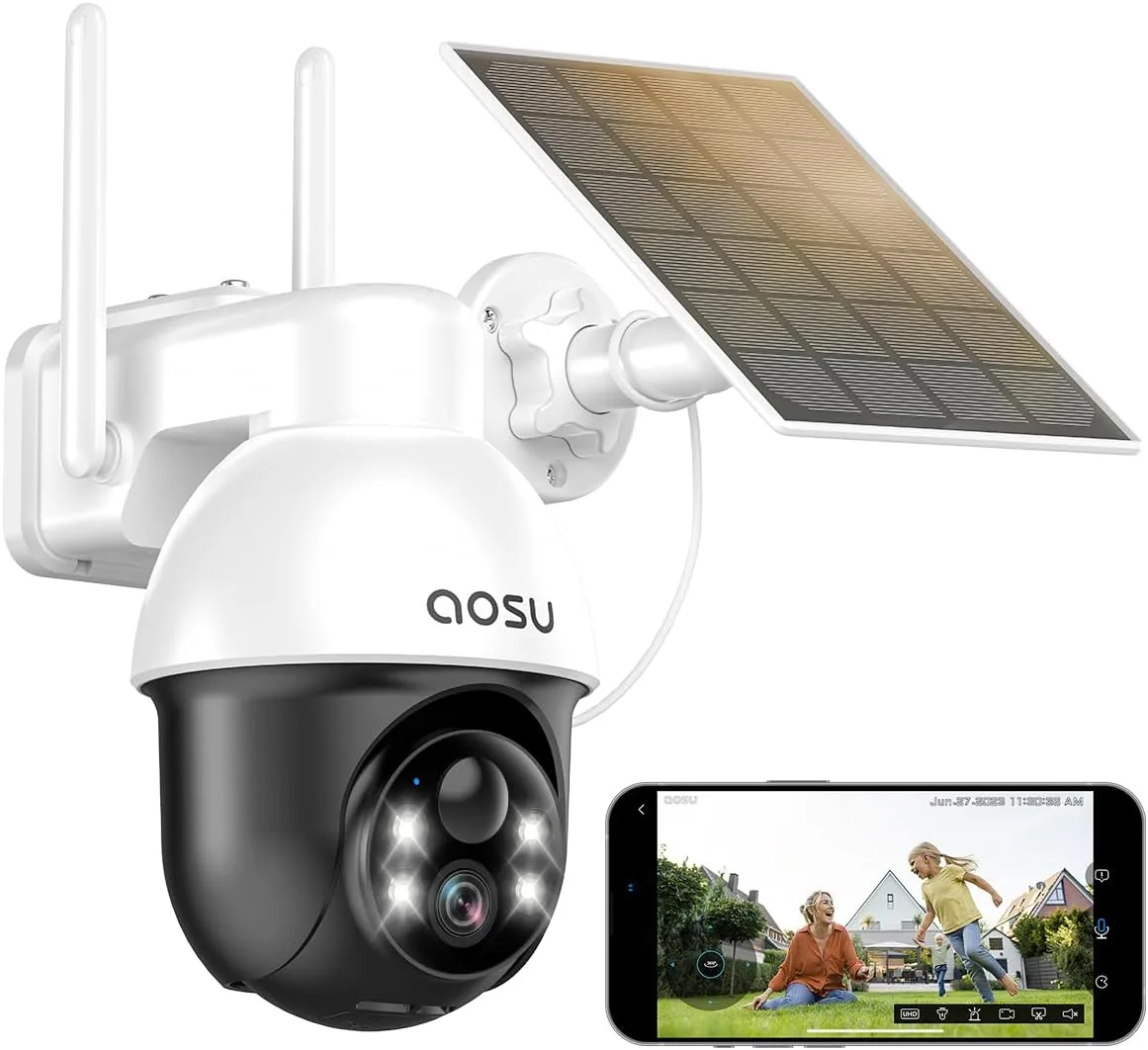 aosu 2K kültéri WiFi kamera 360° PTZ és PIR