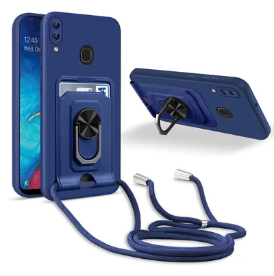 JMstore lánccal ellátott tok Samsung Galaxy A20/A30 készülékhez, kék