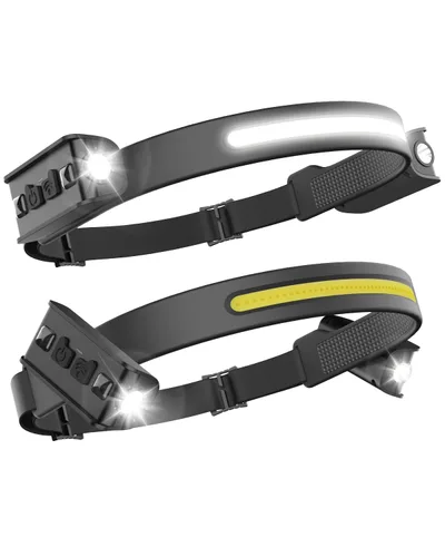 2 db fejlámpa GY13-2 COB/XPE 230° szenzorral, 2400 mAh, USB-C kábel Tekwet