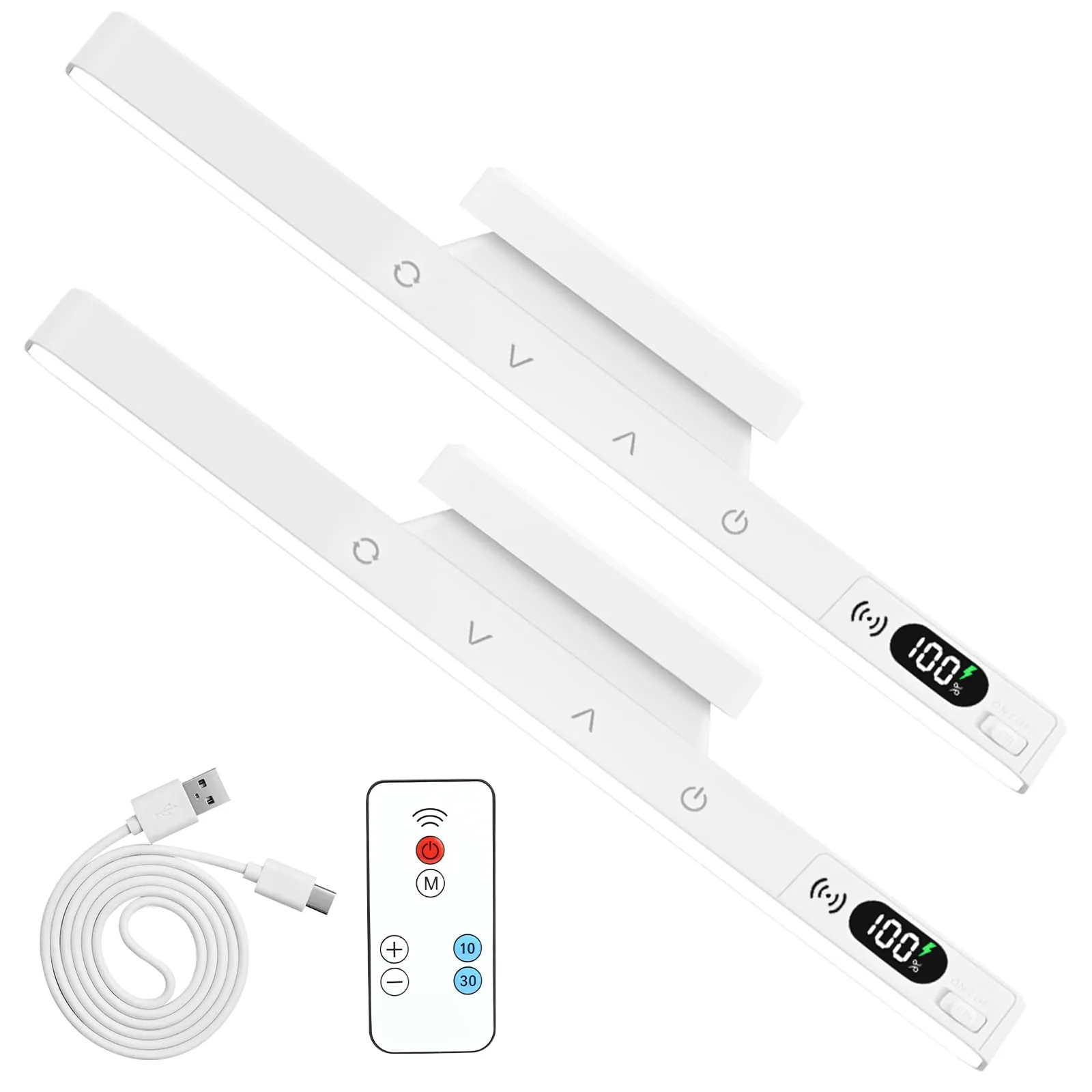 Akkumulátoros LED világítás a konyhapult alá XunHe 29 cm, 2 db, fehér