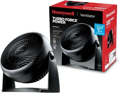 Honeywell HT 900E asztali ventilátor, fekete, 3 sebesség