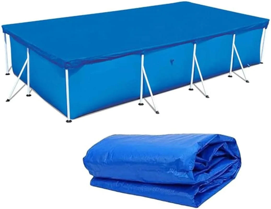Medencefedél Aokyuo grd-swp-001 220×150 cm-es téglalap alakú, kék, kötőzsinórokkal