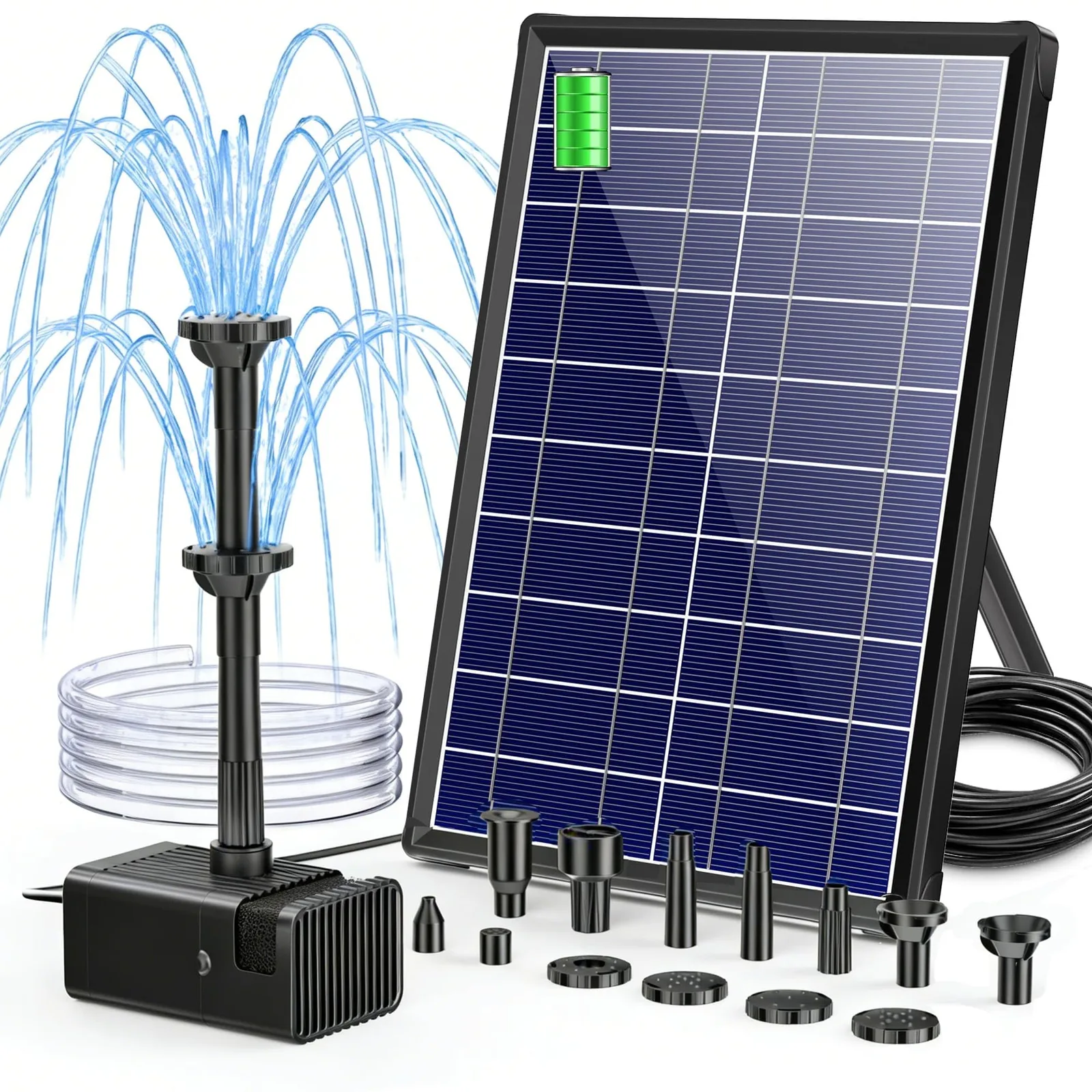 Biling napelemes tószivattyú 8 W 300 l/h akkumulátorral 4000 mAh