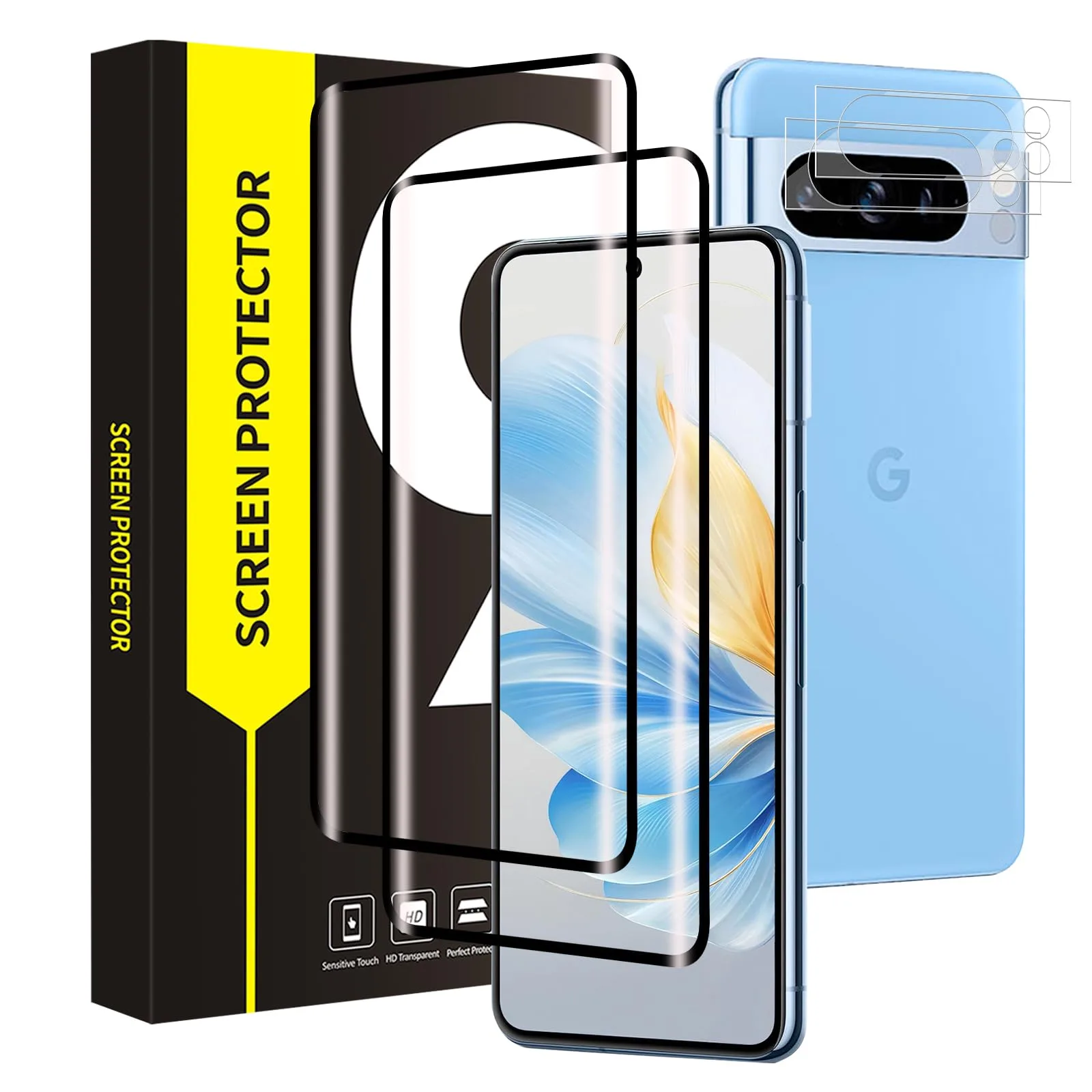 VSEER 9H edzett üveg Google Pixel 8 Pro 5G-hez 2+2 darab