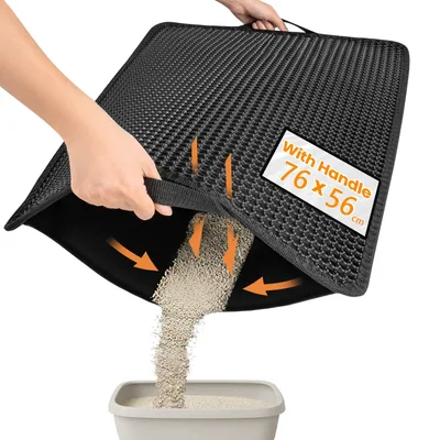 Conlun macska WC alátét 76×56 cm, fekete