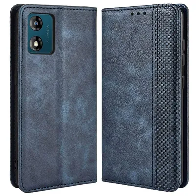 Kék pénztárca-stílusú tokk a Motorola Moto E13-höz Mojia