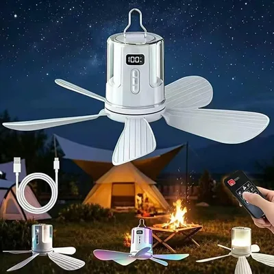 TUIBEIDAMAI kemping mennyezeti ventilátor világítással