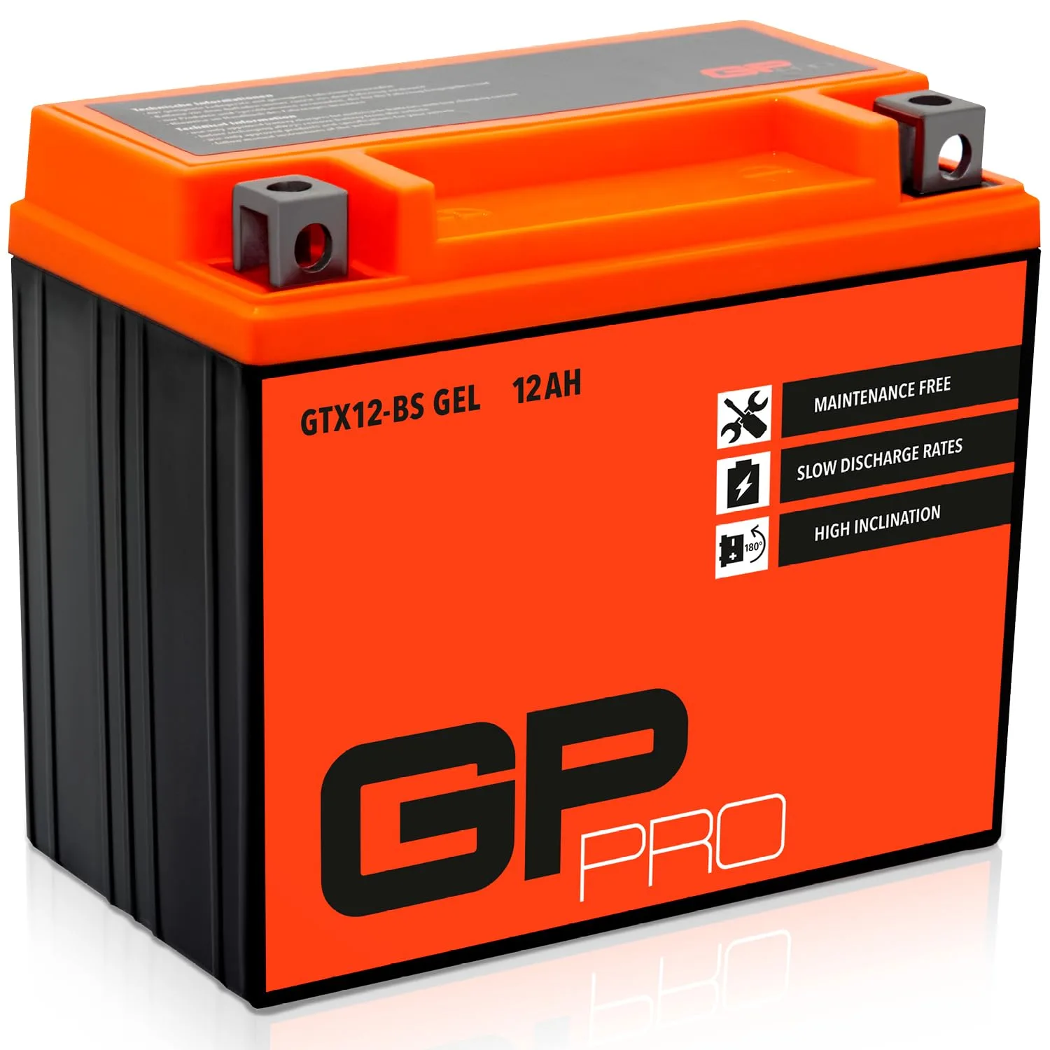 Gélakkumulátor GP-PRO GTX12-BS 12 V 12 Ah, bal oldalhoz