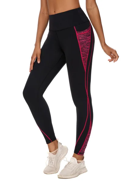 Női sportos leggings zsebbel fekete XL Rexspek