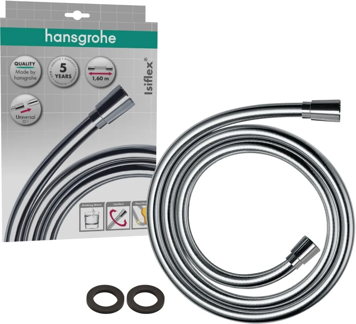 Hansgrohe Isiflex zuhanycső 1,6 m króm