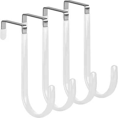 Ajtóhorgok XN051, vastagság 4,5 cm, rés ≥2 mm, fehér, 4 db, fúrás nélkül spLc46LnJ3P