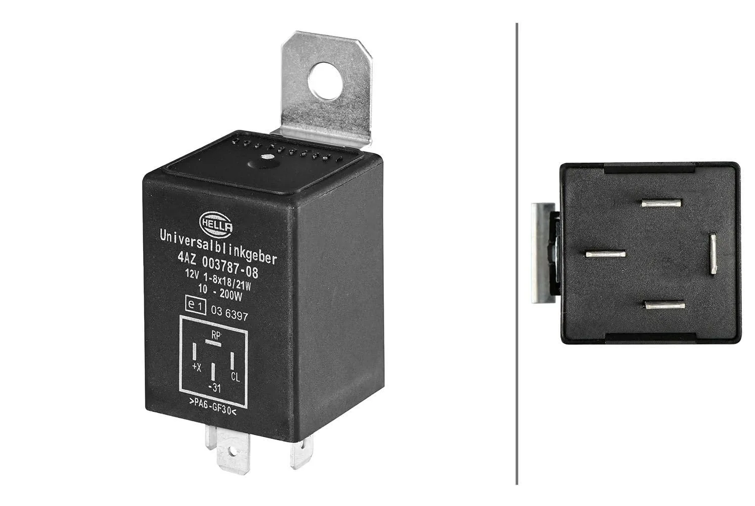 Hella 4AZ003787-081 indexjelző villogó egység, 12 V, 4-pin csatlakozóval