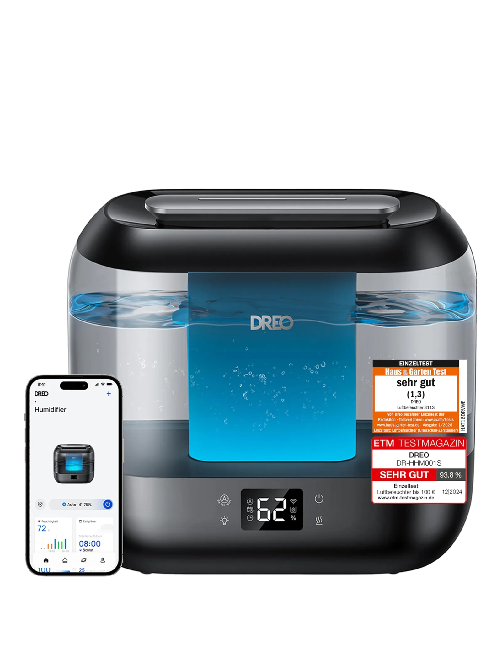 Dreo DR-HHM001S 4 l intelligens légnedvesítő, sötétszürke