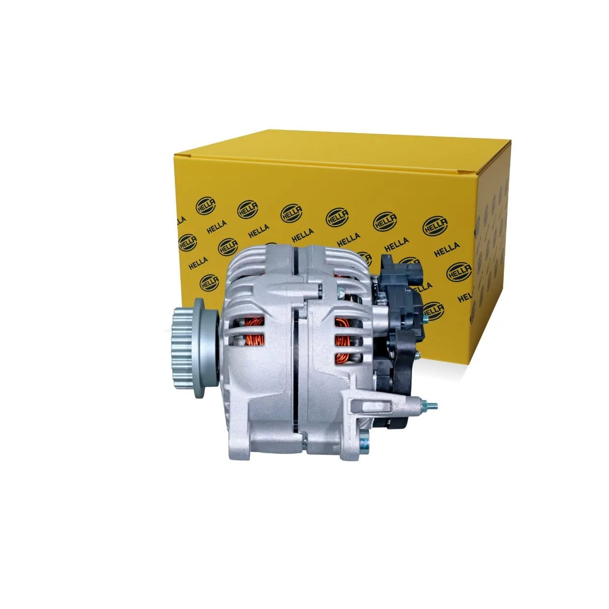 Alternátor HELLA 8EL 011 712-011 14 V 180 A szabadonfutó 62 mm VW 7La 7L6 7L7