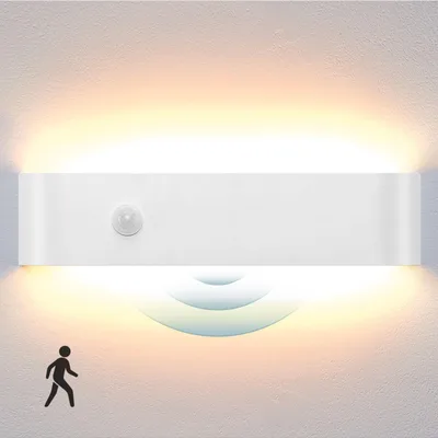 Fali LED lámpa Lightsjoy 40 cm 3000 K érzékelővel, fehér