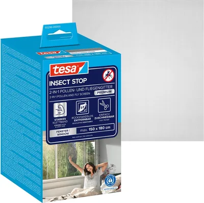 tesa Insect Stop 2-in-1 háló a pollenek és rovarok ellen 150x180 cm tesa UK