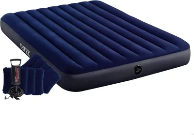Felfújható ágy Intex 64765 152×203×25 cm kézi pumpával és 2 párnával