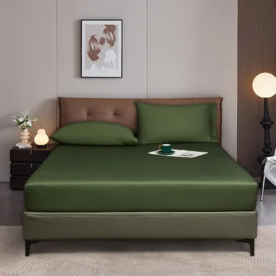 Luofanfei feszítő lepedő 90 × 200 cm olívazöld