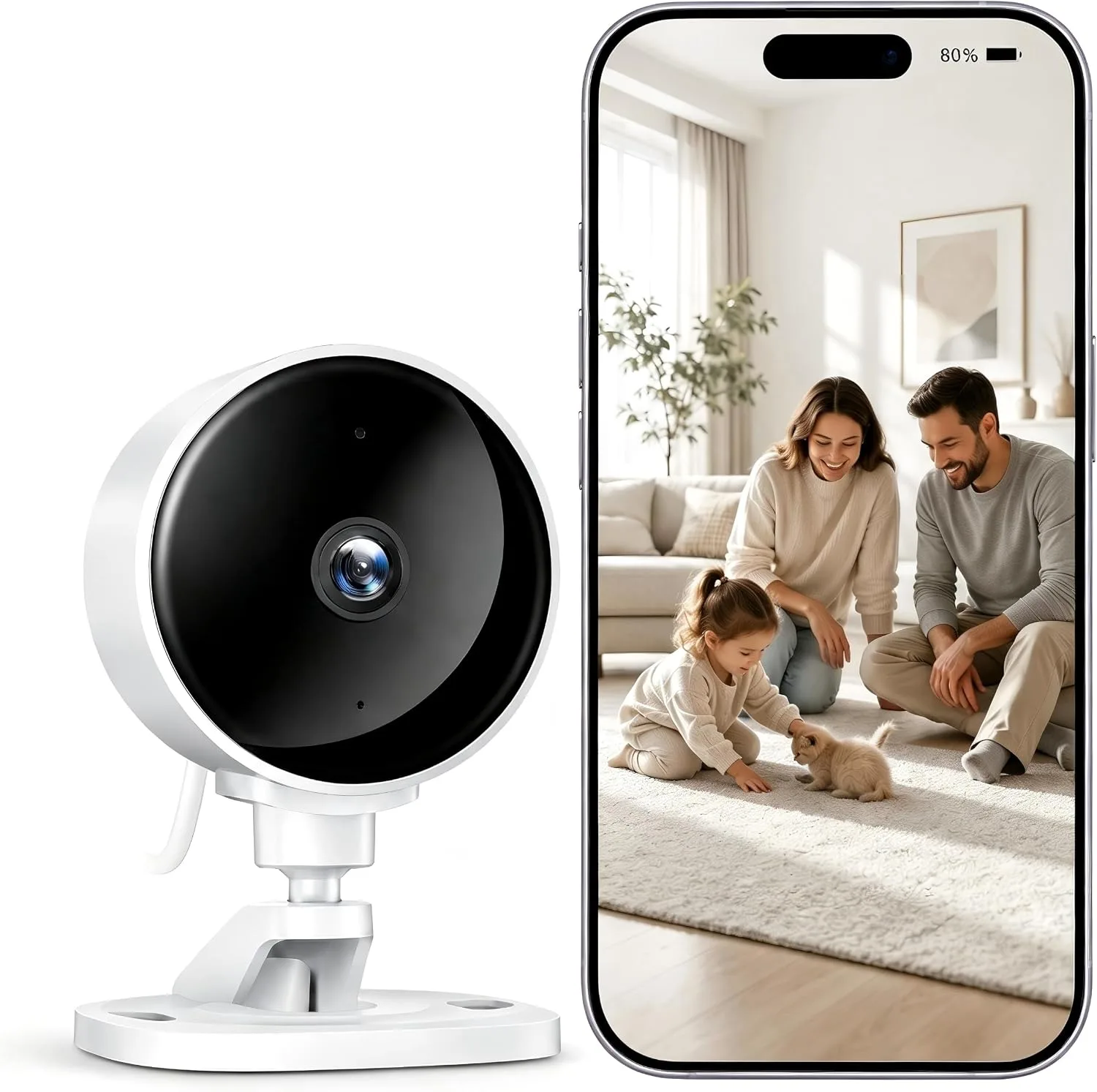 Belső WiFi kamera WOLFANG WS01 1080P 2,4 GHz 1 db
