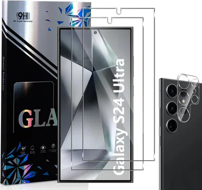 Edzett üvegvédőfóliák a Samsung Galaxy S24 Ultra számára, 2+1 db TEXRAM