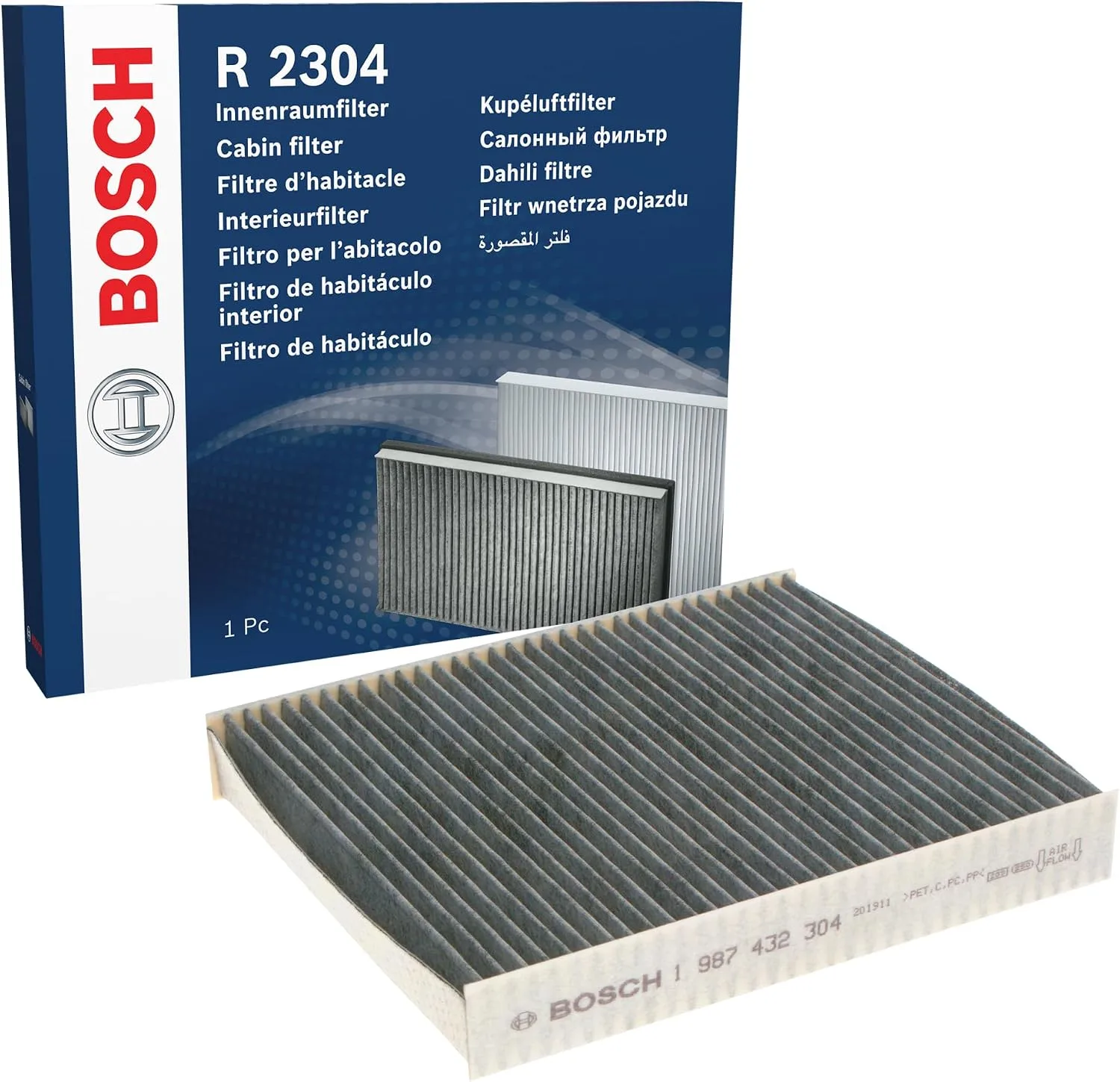 Bosch 1987432304 aktív szén kabinszűrő