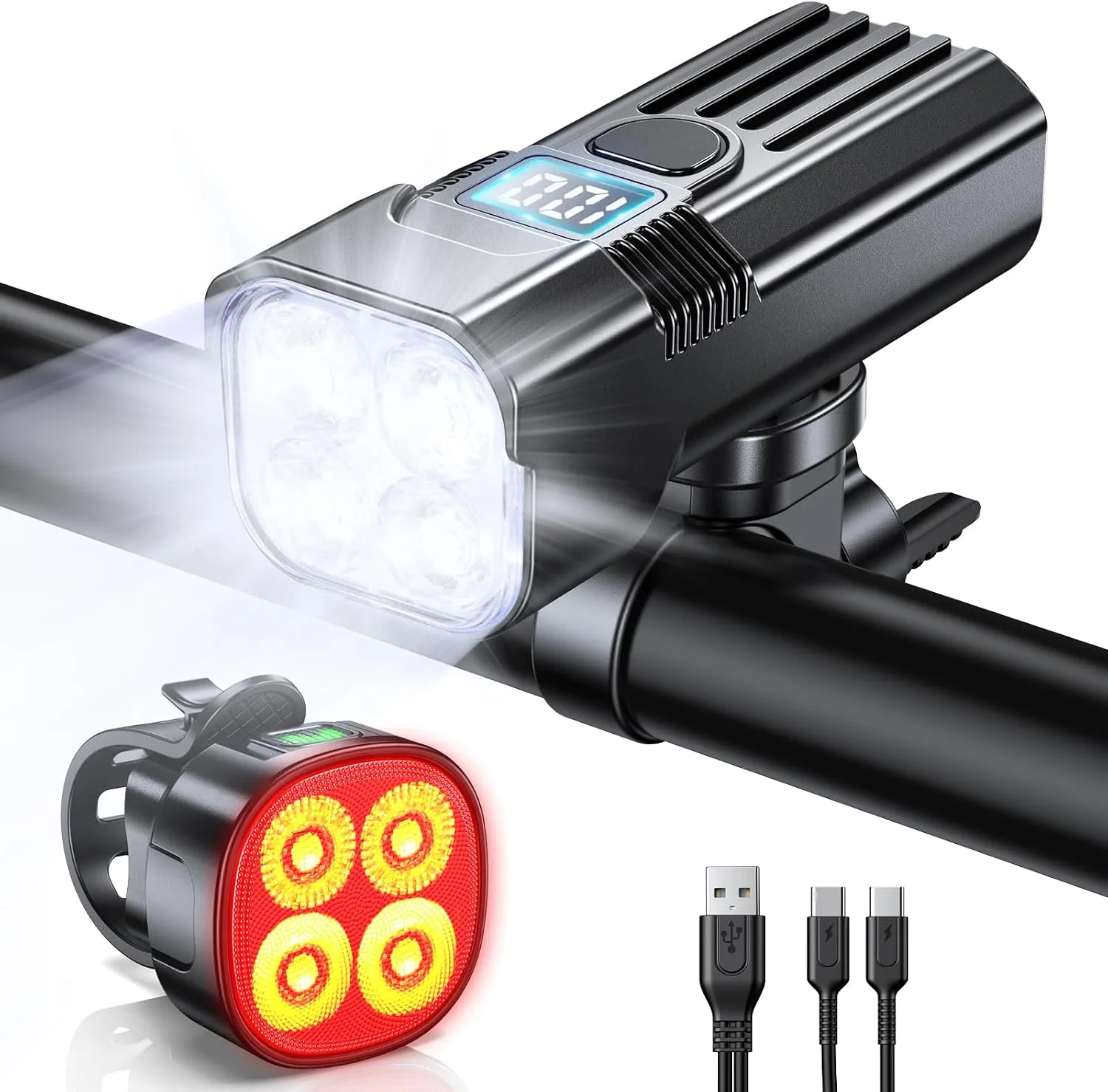 Mohard GH40 kerékpár LED lámpák – első és hátsó