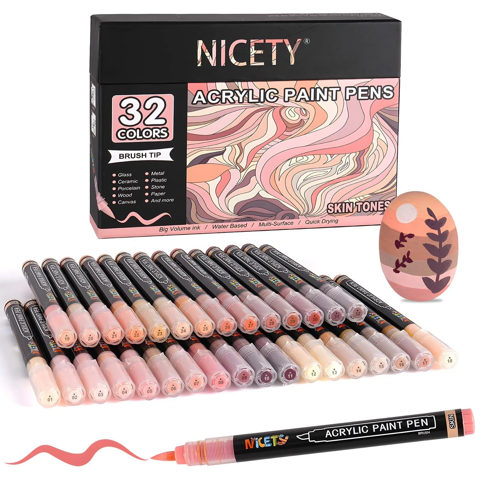 Akrilfilctollak NICETY – 32 bőrtónusú árnyalat
