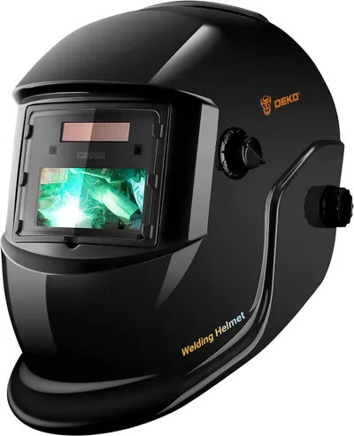DEKO MZ350T önsötétedő hegesztőpajzs, napelemes, fekete