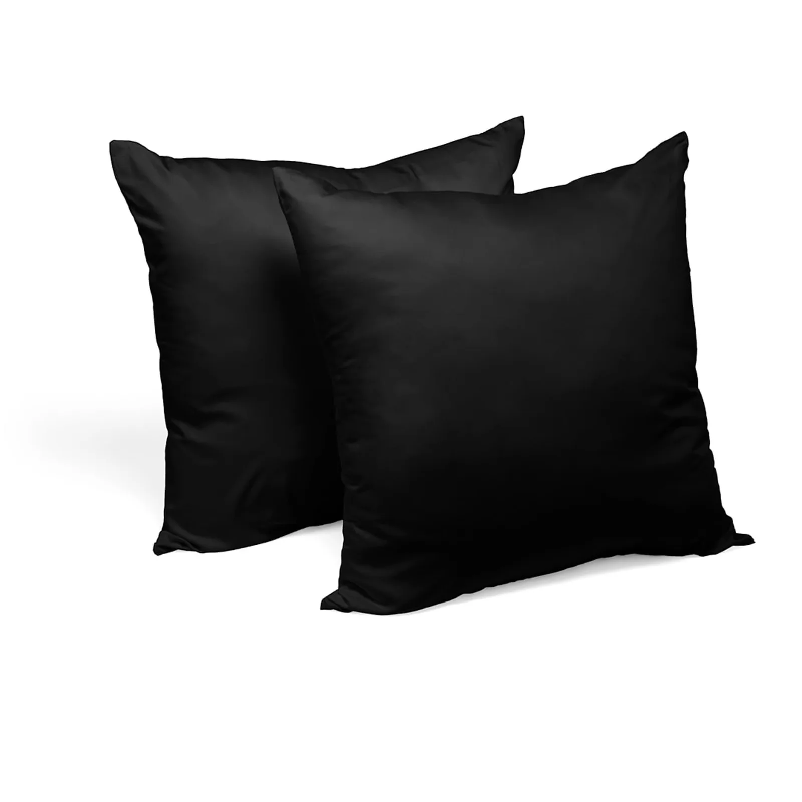 Bambusz párnahuzatok 80 × 80 cm, fekete, 2 db