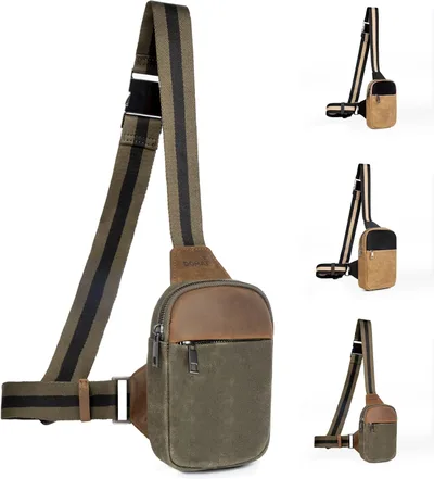 DOMAT férfi viaszolt vászon crossbody táska