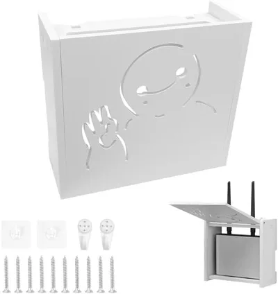 Fali router- és kábelház 22×20×8,5 cm fehér spLc46M9LoM