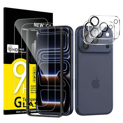 NEW'C kijelző- és kameravédő üvegek iPhone 17 Pro Maxhoz 2+2 darab
