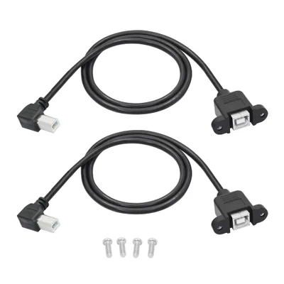 USB-B hosszabbítókábelek Riertostng USB 2.0 90° 1,5 láb 2 db