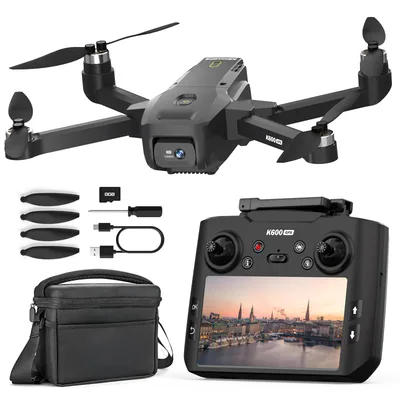 Dron suangrc K600GPS kamerával 1080P és 4,5″ FPV kijelzővel