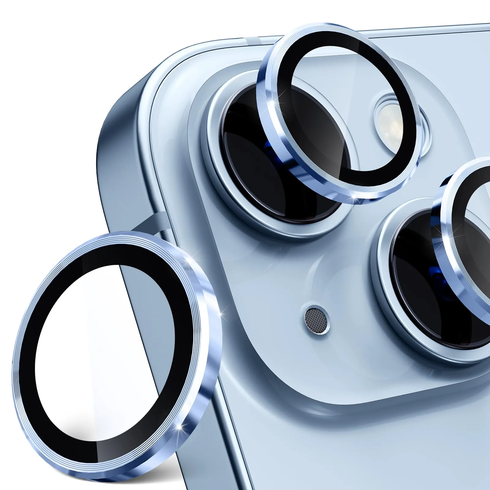 Színes kameravédő üvegek iPhone 15 és iPhone 15 Plus készletéhez, 2 db