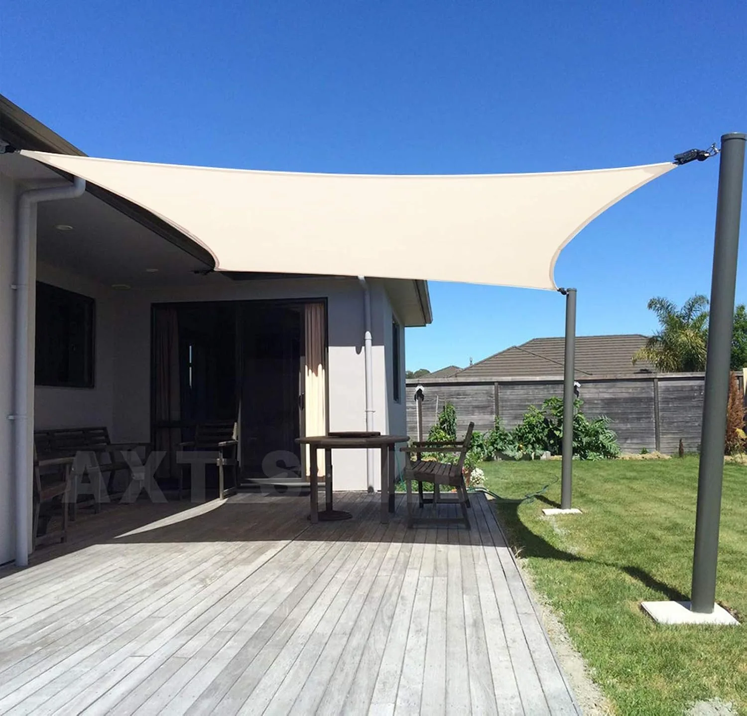 Légáteresztő árnyékoló ponyva AXT SHADE 2 × 3 m, antracit színben