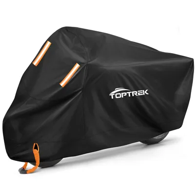 Motorkerékpár ponyva Toptrek top0814 XXL 245×105×125 cm fekete