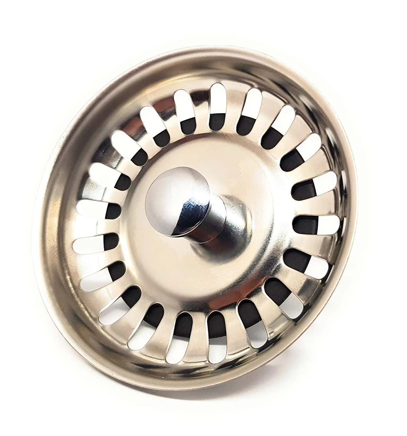 Rozsdamentes 79 mm-es mosogatódugó szűrővel
