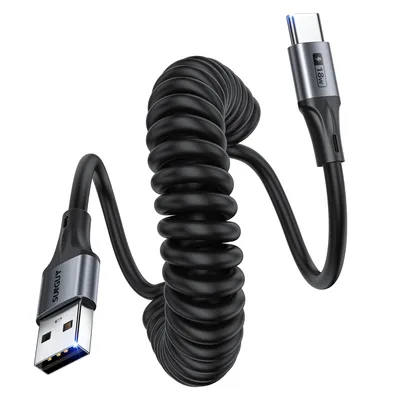SunGUY USB-C spirálisan hajtott kábel 0,4–1 m 2 db