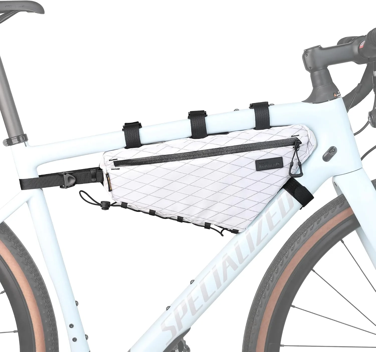 Háromszög alakú keret táska a kerékpárhoz Rhinowalk 2,9 l, fehér