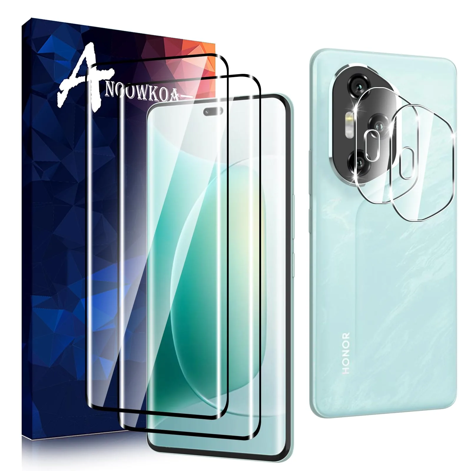Anoowkoa kijelző- és kameravédő üvegek Honor 300 Pro 5G, 2+2 db