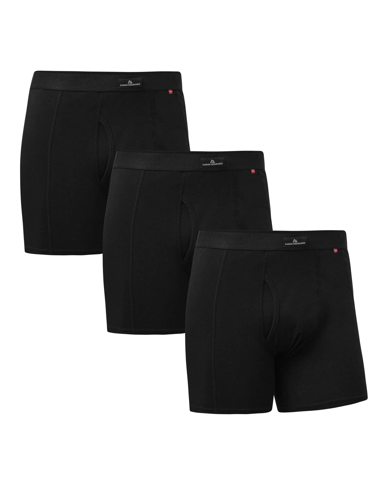 DANISH ENDURANCE férfi boxeralsó, fekete, XL, 3 db