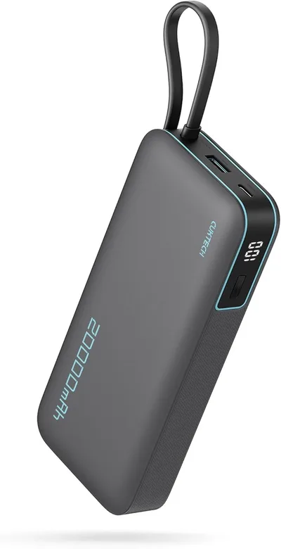 Powerbank CUKTECH PB200N 20000 mAh 45 W beépített USB-C kábellel