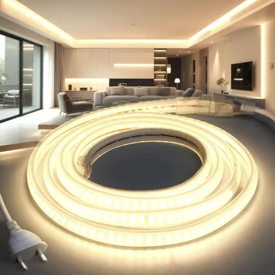 Neon LED-szalag BRIMETI 2 m 230 V 4000 K dugvillával