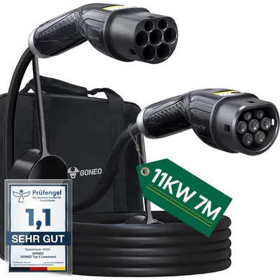 GONEO Type 2 M/F 11 kW 16 A 7 m 400 V IP54 fekete táskával